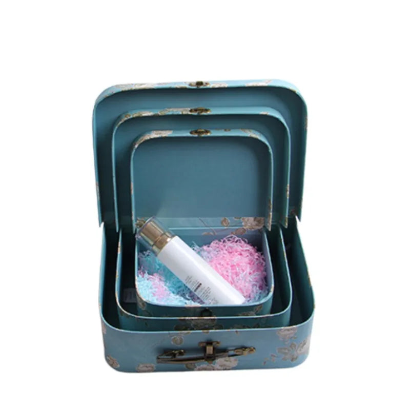 Geschenkbox Set – Vintage Karton Design – 3 Grössen