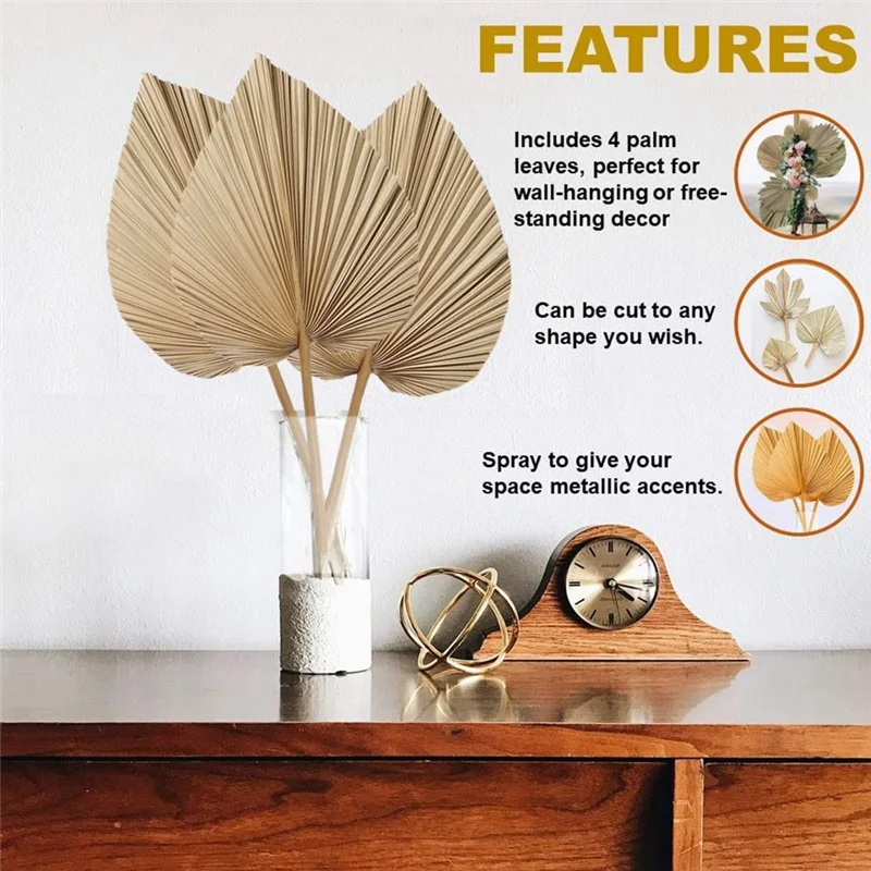 Getrocknete Palmblätter – Boho Natur Deko 45x25cm
