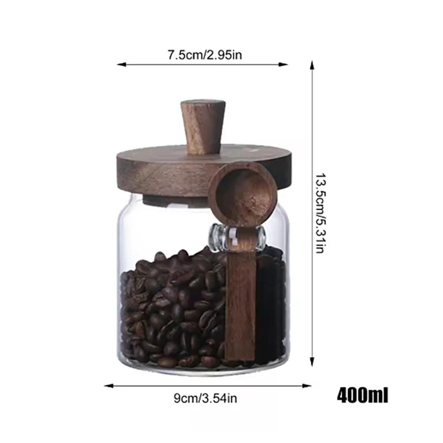 Glas Aufbewahrungsbehälter – Holzdeckel – 400ml bis 900ml