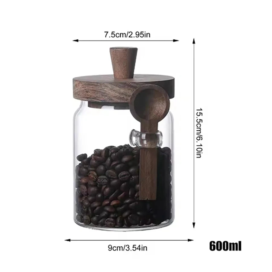 Glas Aufbewahrungsbehälter – Holzdeckel – 400ml bis 900ml