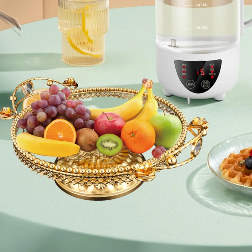 Glas-Obstteller – Metall Design – 32cm