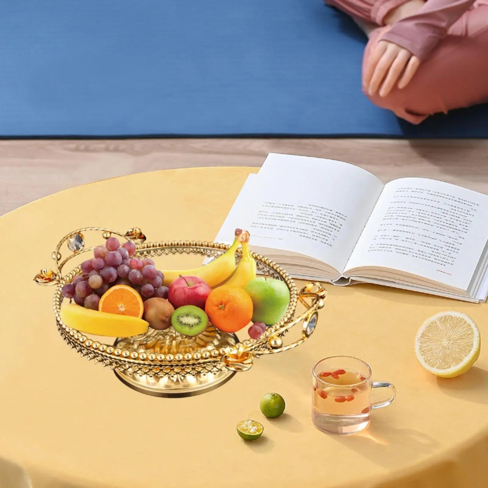 Glas-Obstteller – Metall Design – 32cm