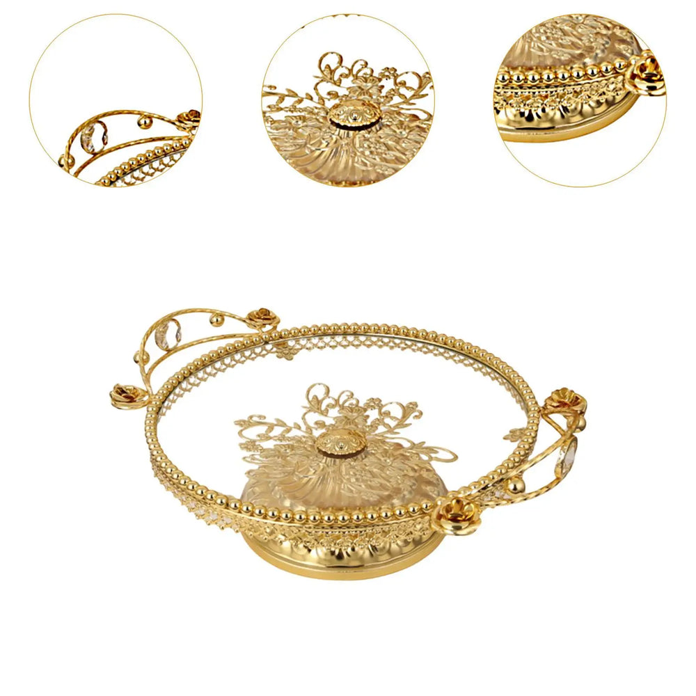 Glas-Obstteller – Metall Design – 32cm