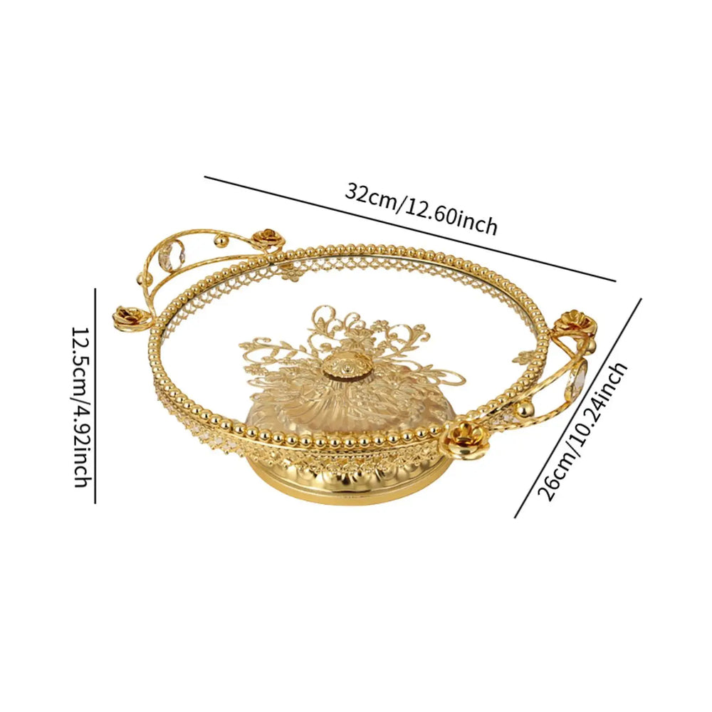 Glas-Obstteller – Metall Design – 32cm