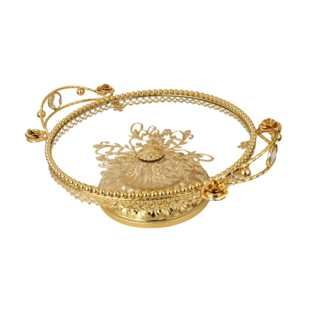 Glas-Obstteller – Metall Design – 32cm