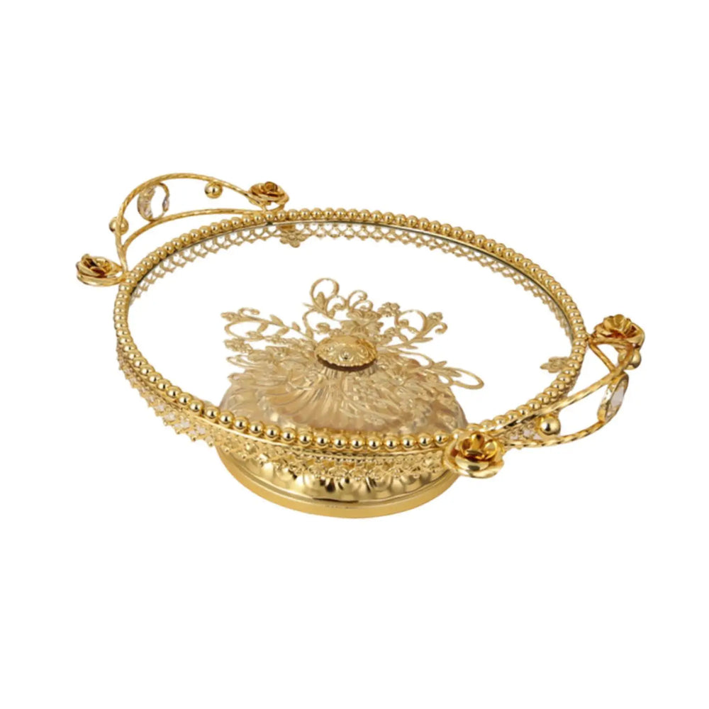 Glas-Obstteller – Metall Design – 32cm