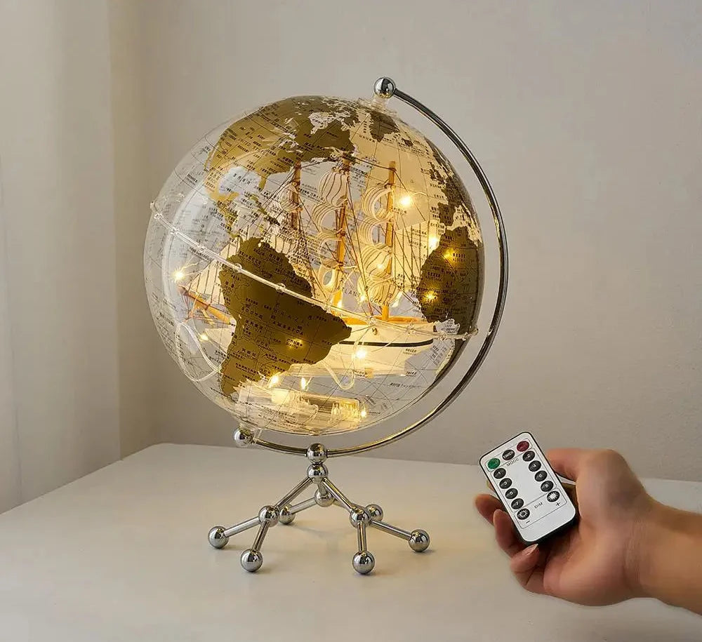 Globus Ornament – Vintage Stil – 34.5cm Höhe