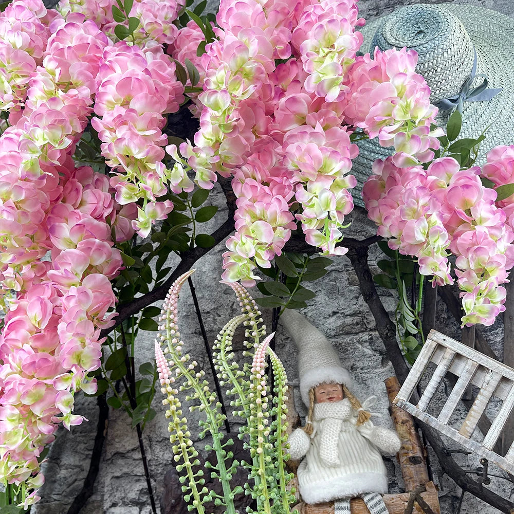 Glyzinienblüten – Seiden-Design – Innen-Dekor