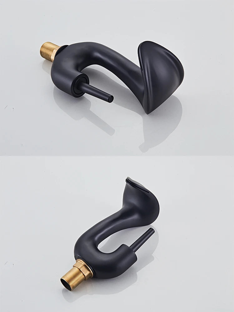 Gold Badezimmer Armatur – Messing Deck, Warm & Kalt