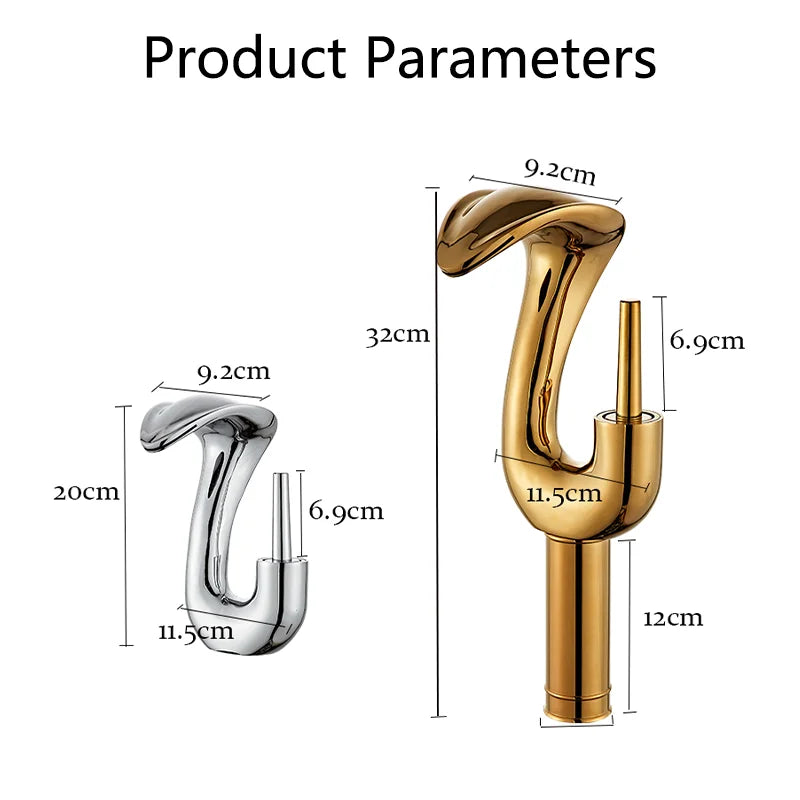 Gold Badezimmer Armatur – Messing Deck, Warm & Kalt