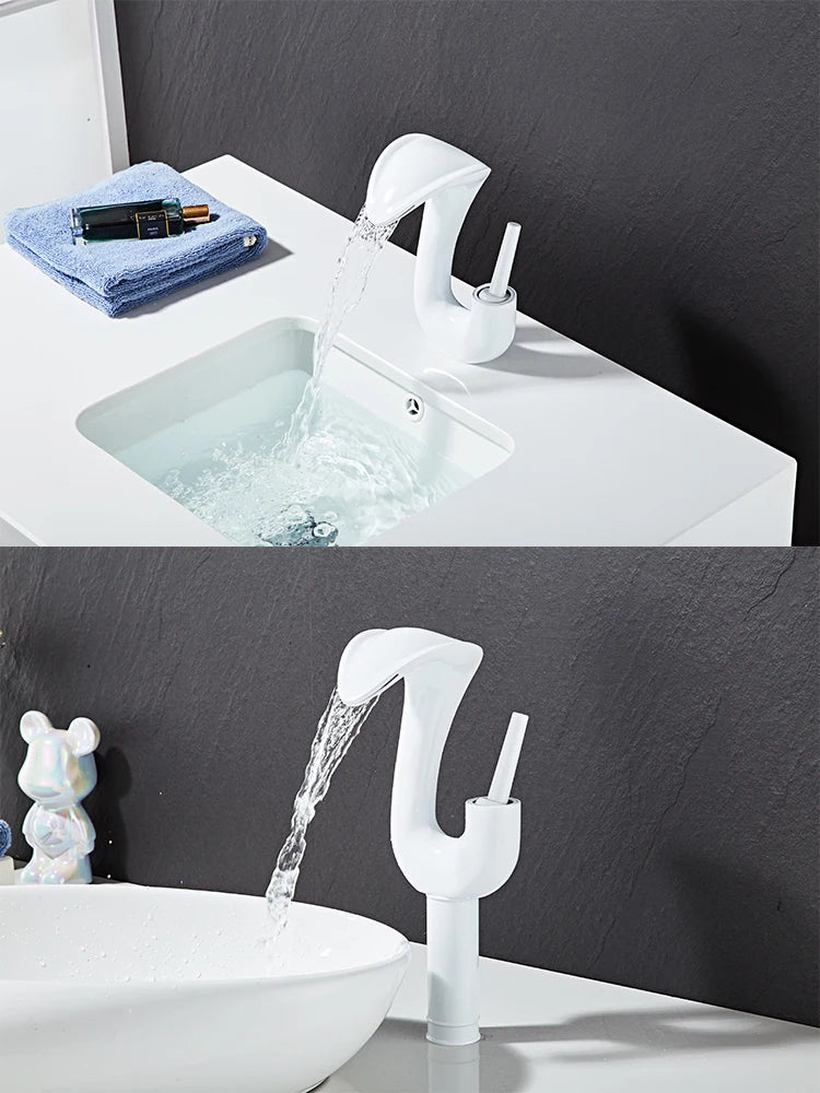 Gold Badezimmer Armatur – Messing Deck, Warm & Kalt