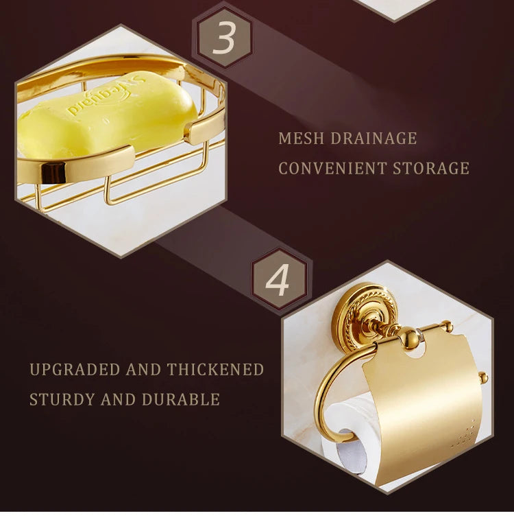 Gold Badzubehör – Chrom Veredelung Set