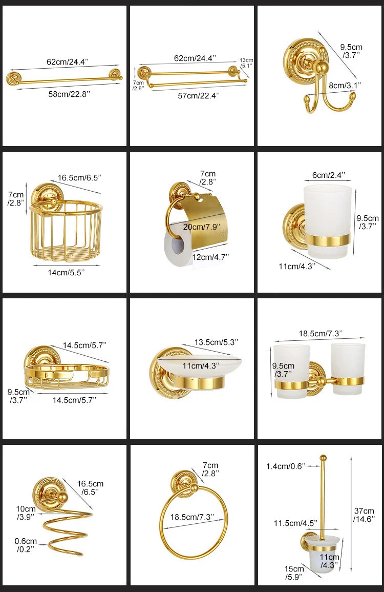 Gold Badzubehör – Chrom Veredelung Set