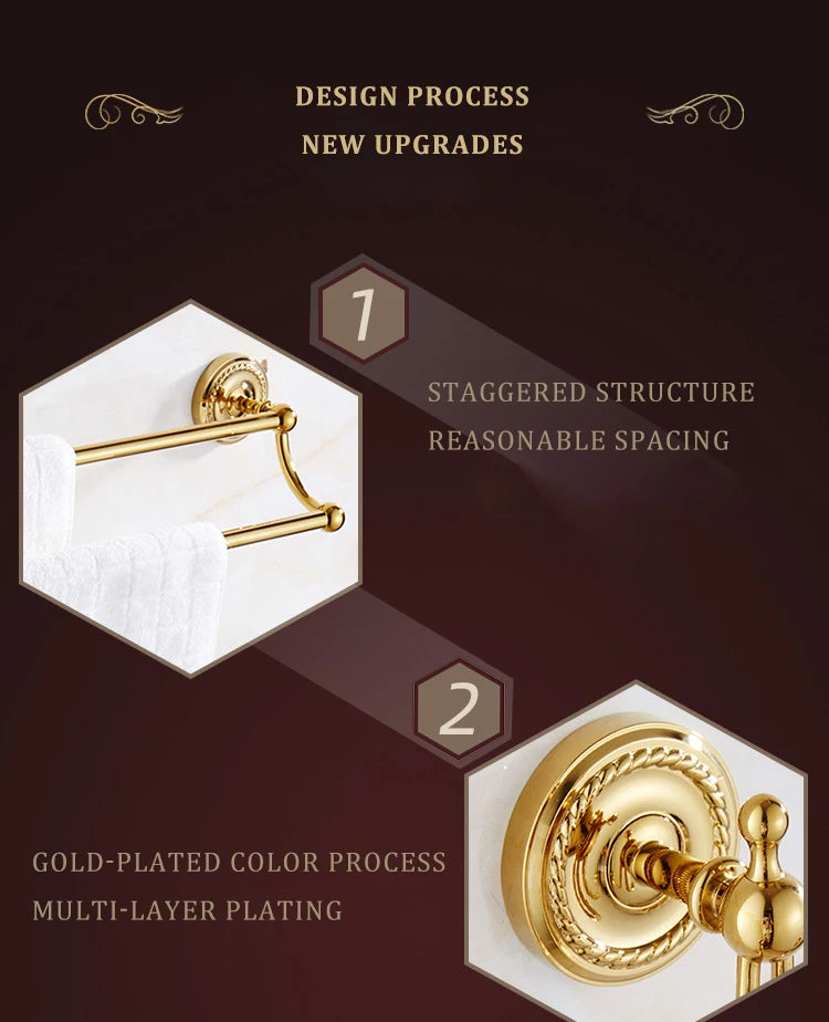 Gold Badzubehör – Chrom Veredelung Set