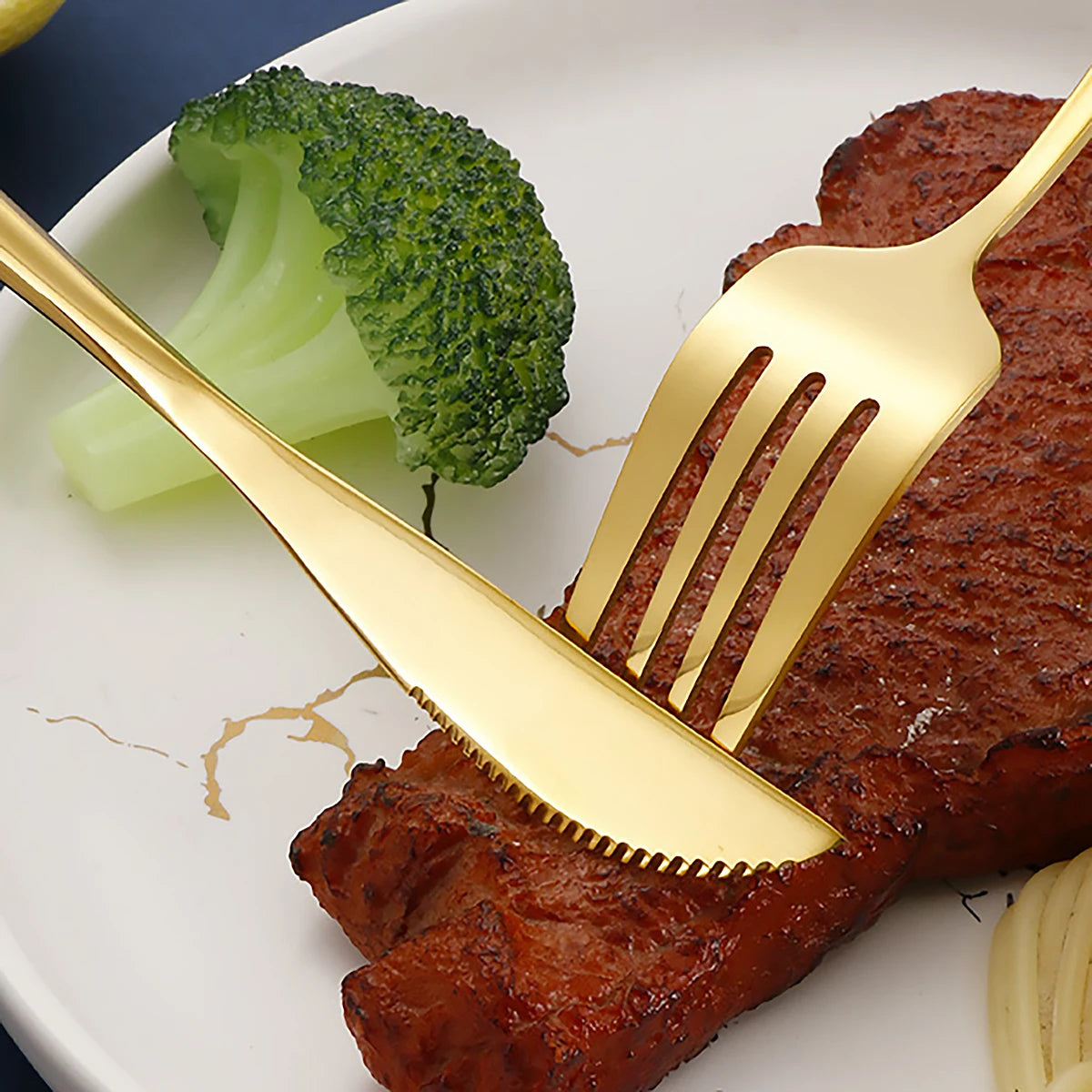 Gold Besteckset – Edelstahl – 24-teilig