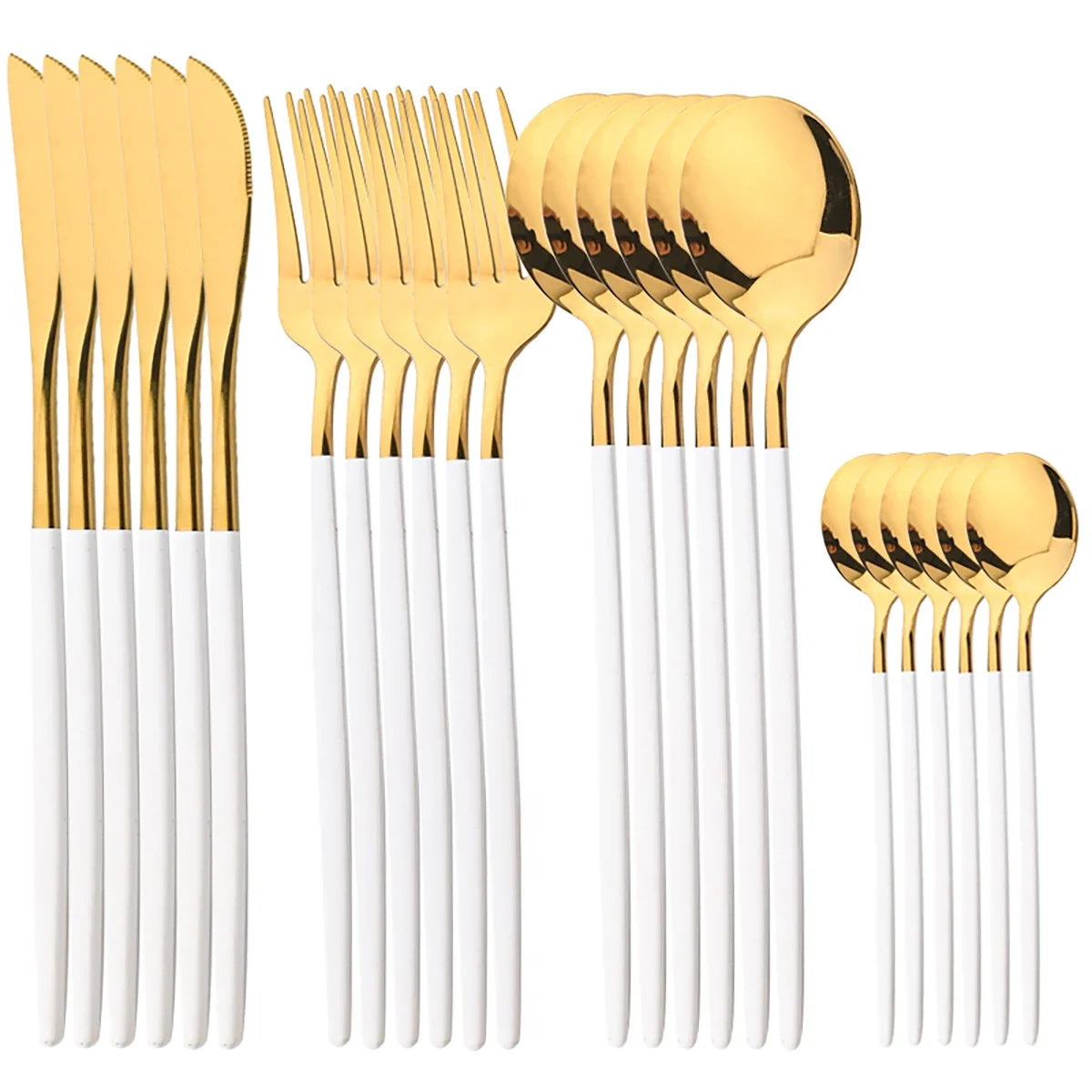 Gold Besteckset – Edelstahl – 24-teilig