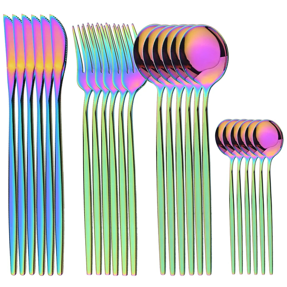 Gold Besteckset – Edelstahl – 24-teilig