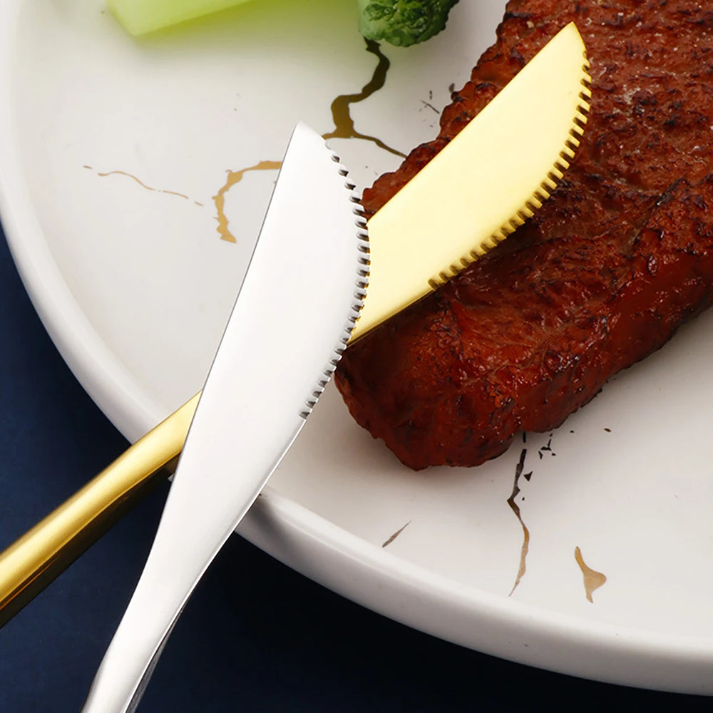 Gold Besteckset – Edelstahl – 24-teilig