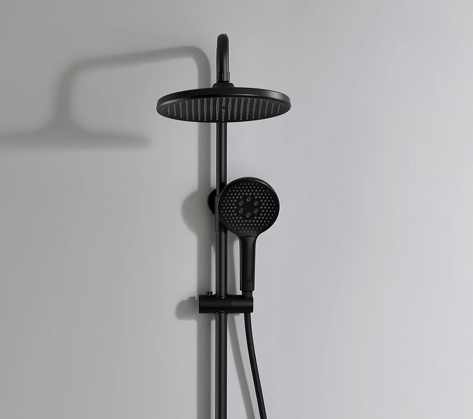 Gold-Duschsystem – Messing-Design – Höhenverstellbar