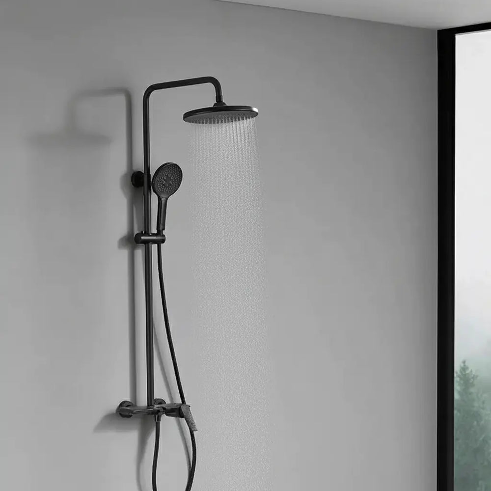 Gold-Duschsystem – Messing-Design – Höhenverstellbar