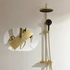 Gold-Duschsystem – Messing-Design – Höhenverstellbar