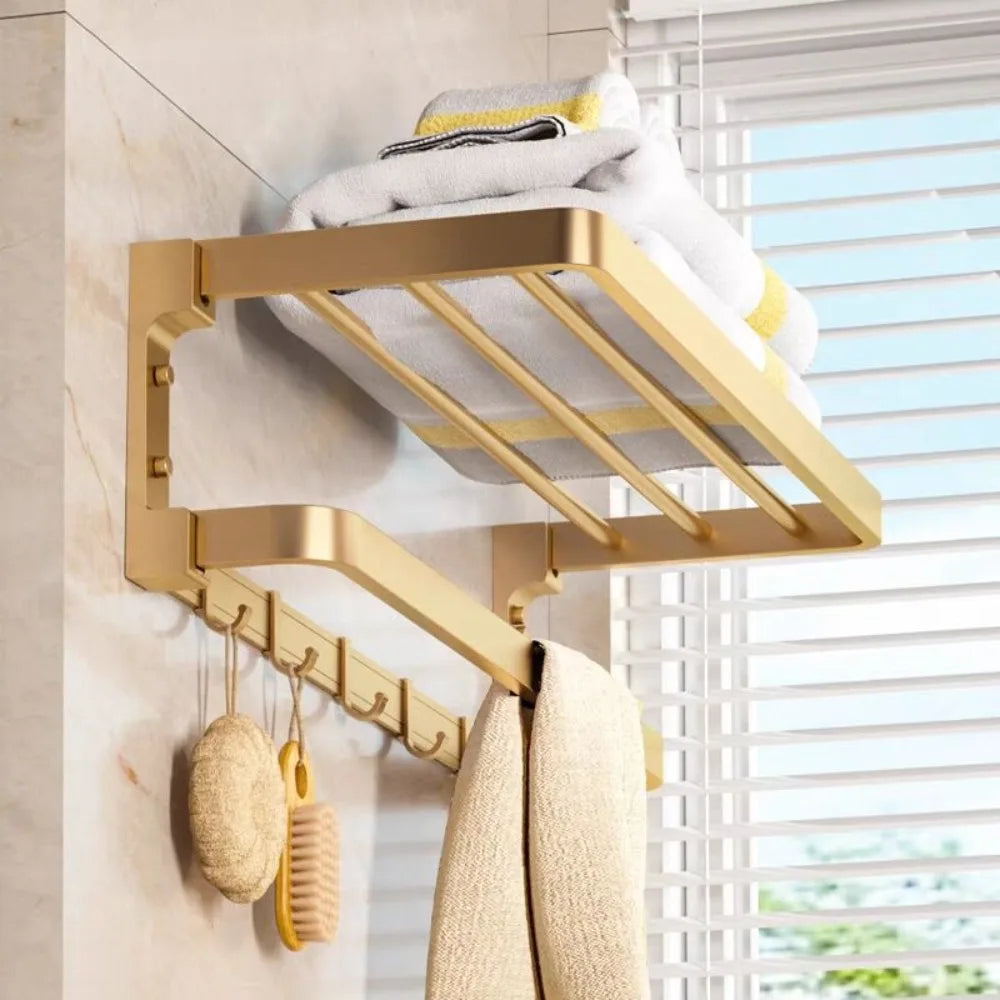 Gold Handtuchhalter – Aluminium Design – 60cm Badezimmer