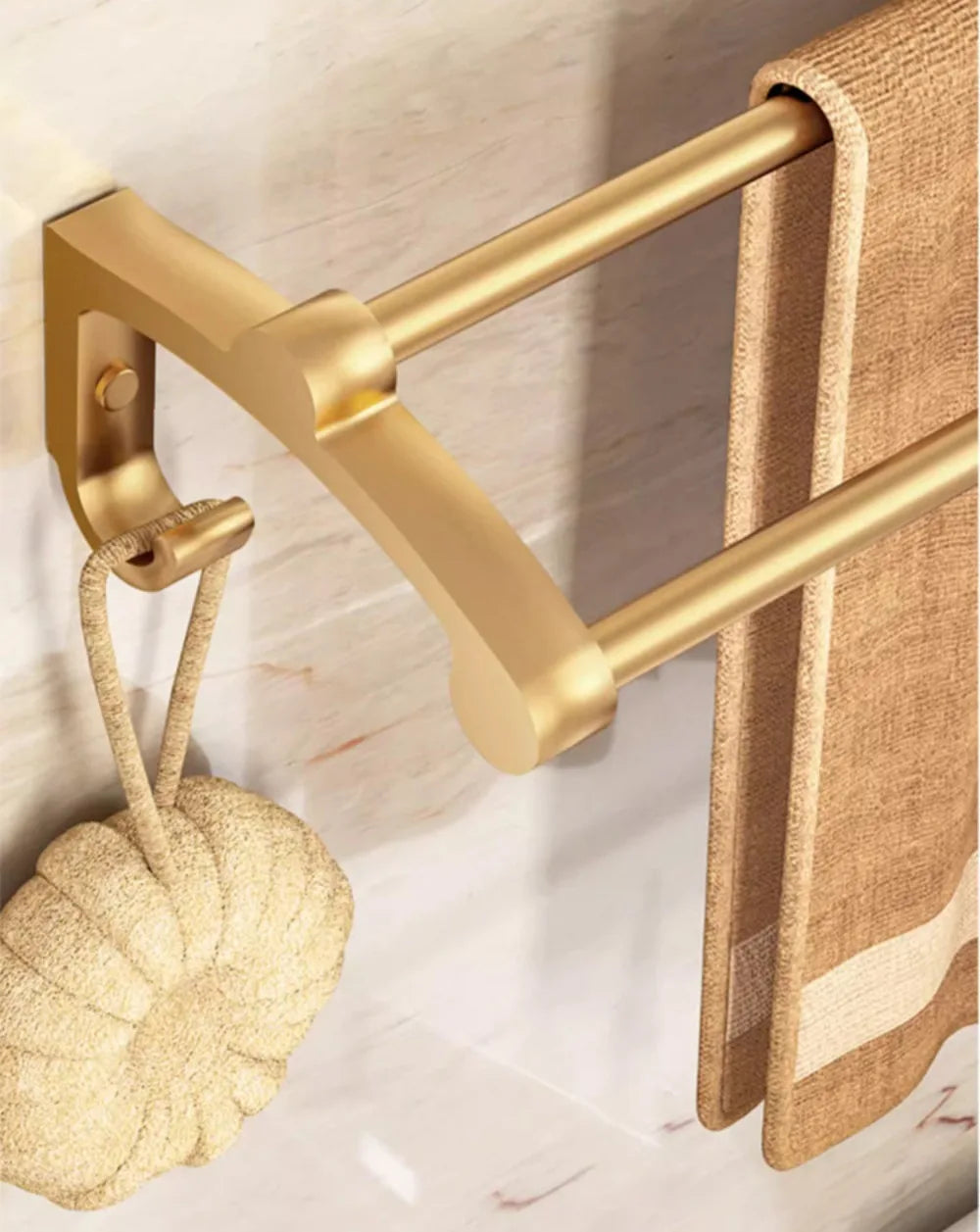 Gold Handtuchhalter – Aluminium Design – 60cm Badezimmer