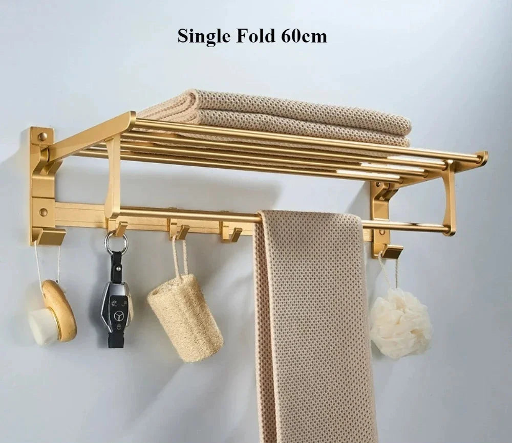 Gold Handtuchhalter – Aluminium Design – 60cm Badezimmer