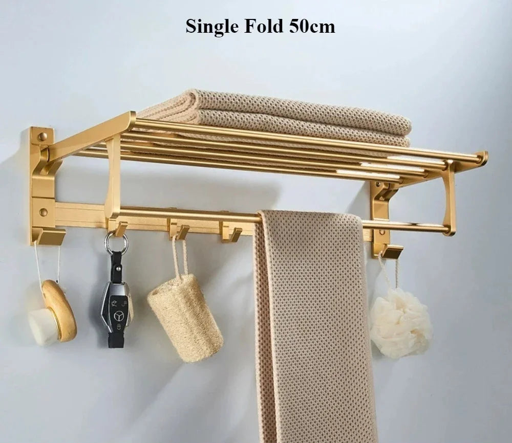 Gold Handtuchhalter – Aluminium Design – 60cm Badezimmer