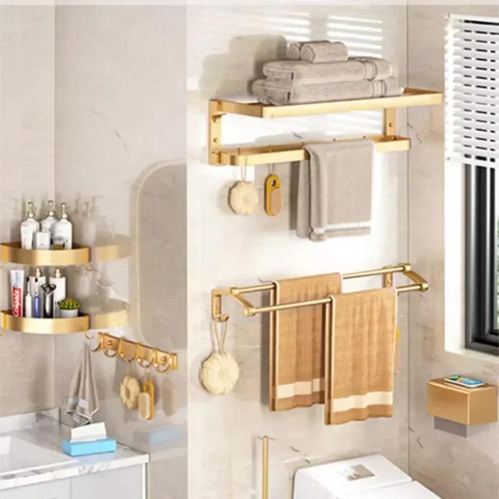 Gold Handtuchhalter – Aluminium Design – 60cm Badezimmer