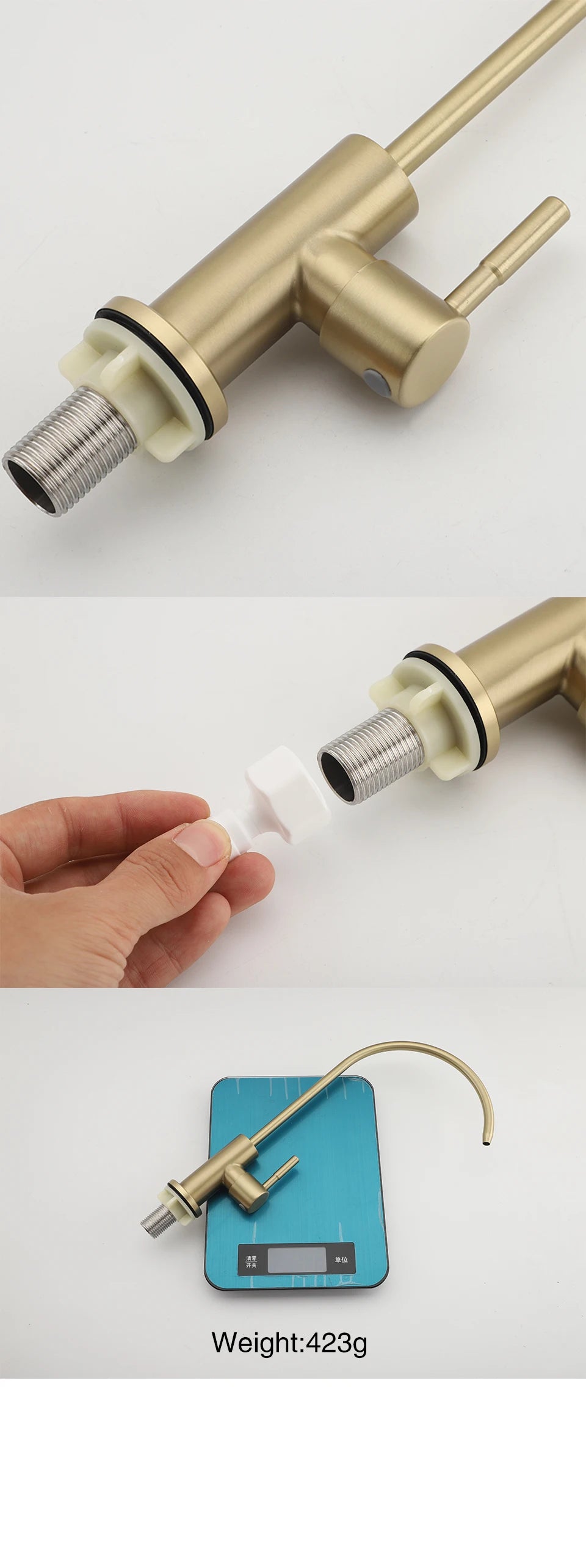 Gold Küchenarmatur – Edelstahl – Direkter Trinkgenuss