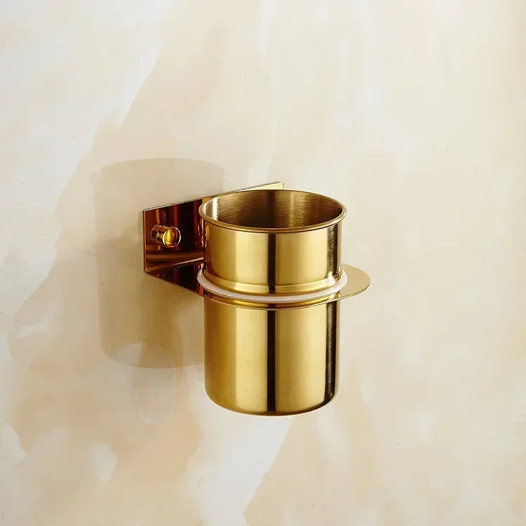 Gold Toilettenbürste – Edelstahl – Wandmontage