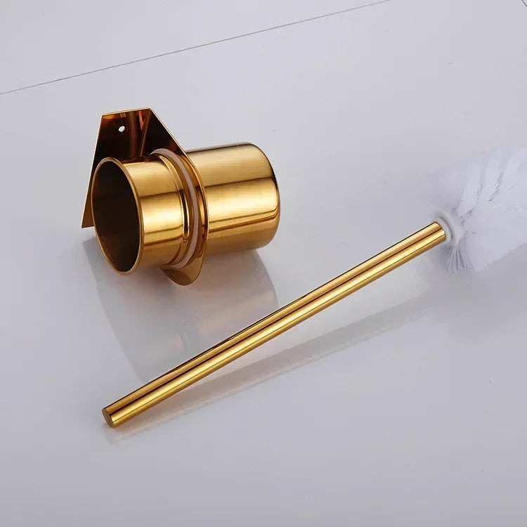 Gold Toilettenbürste – Edelstahl – Wandmontage