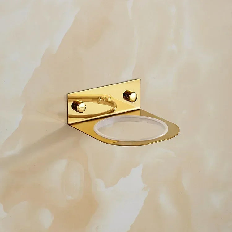 Gold Toilettenbürste – Edelstahl – Wandmontage