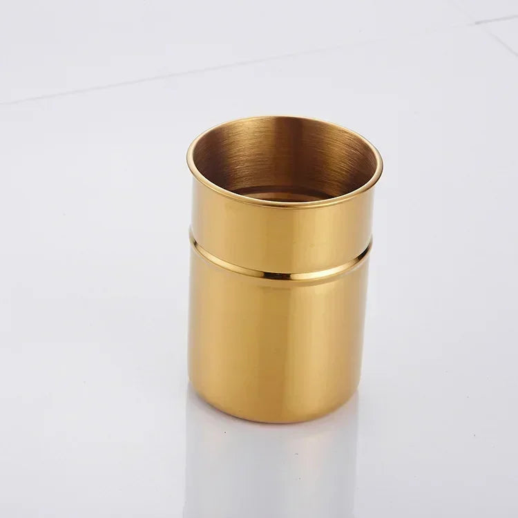 Gold Toilettenbürste – Edelstahl – Wandmontage