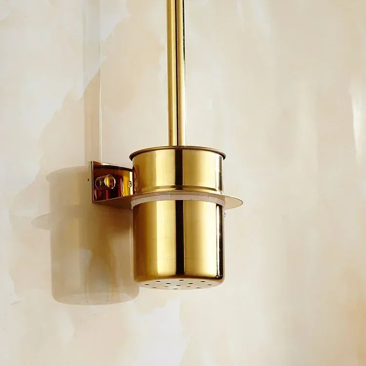 Gold Toilettenbürste – Edelstahl – Wandmontage