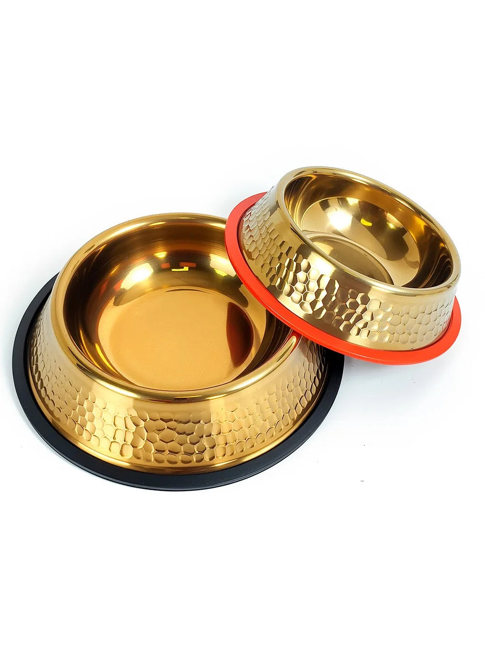 Goldbeschichteter Napf – Edelstahl Design – Grosses Volumen