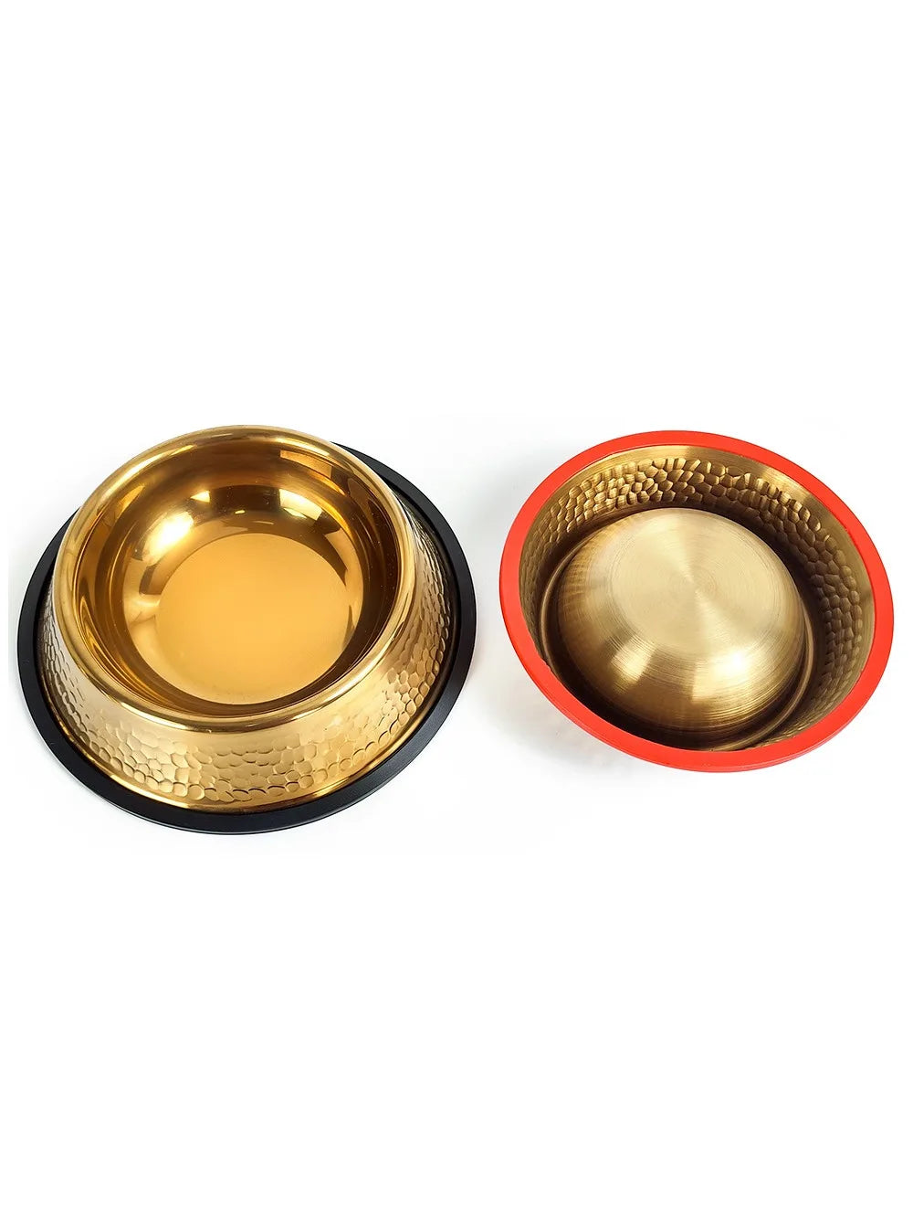 Goldbeschichteter Napf – Edelstahl Design – Grosses Volumen