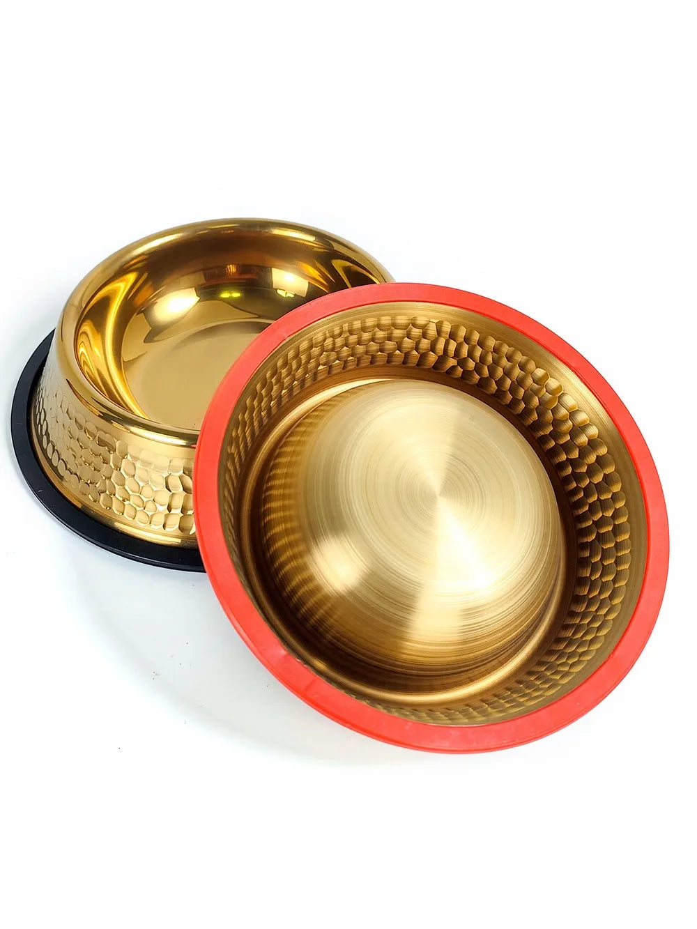 Goldbeschichteter Napf – Edelstahl Design – Grosses Volumen