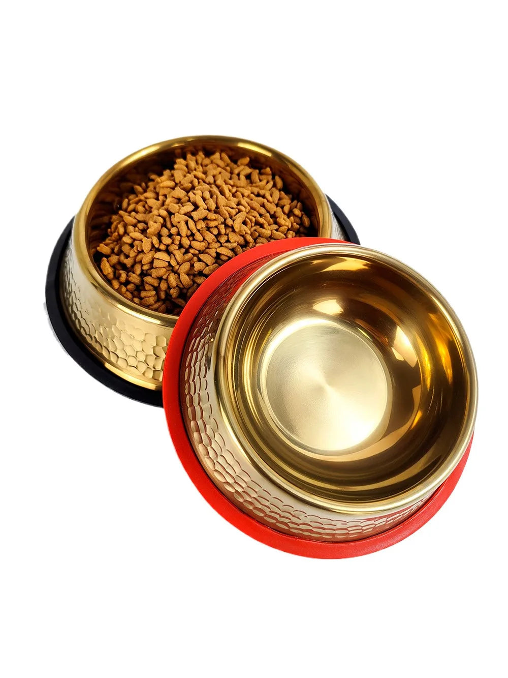 Goldbeschichteter Napf – Edelstahl Design – Grosses Volumen