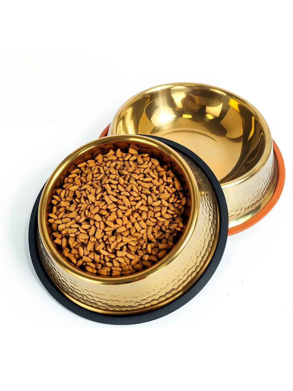 Goldbeschichteter Napf – Edelstahl Design – Grosses Volumen