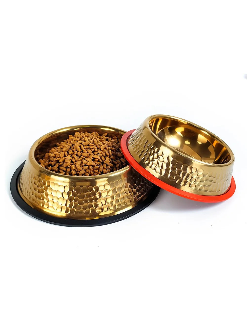 Goldbeschichteter Napf – Edelstahl Design – Grosses Volumen