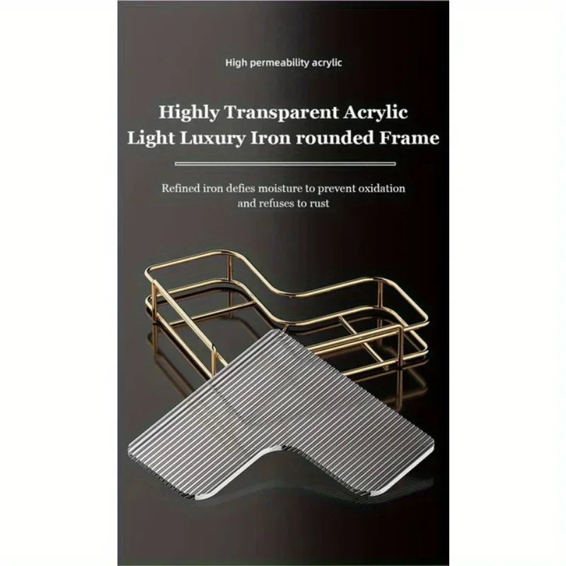 Goldene Badezimmerregale – Edelstahl – Wandmontage