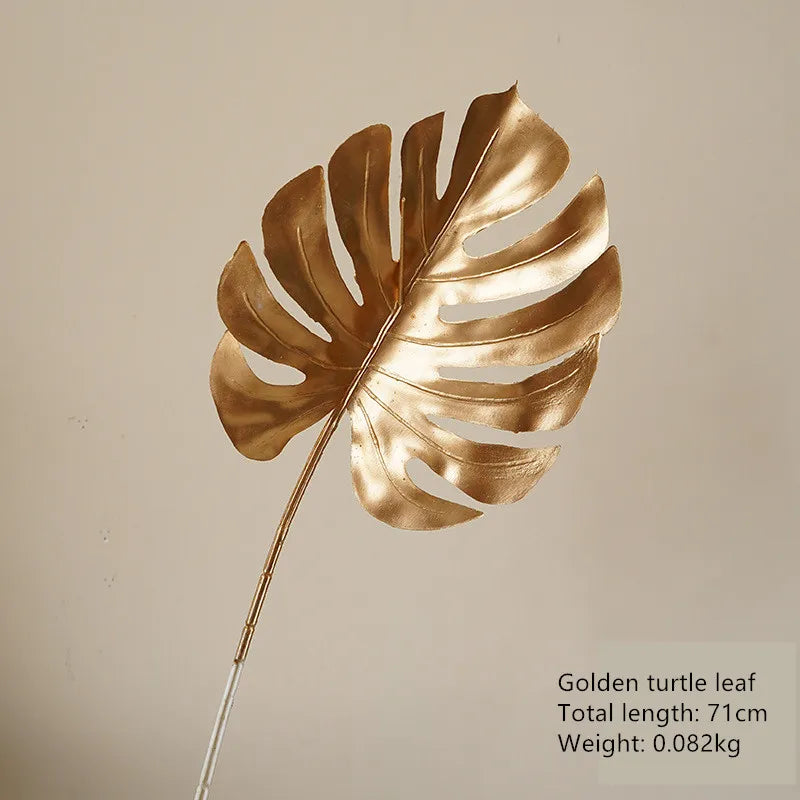 Goldene Blumenarrangement – Stilvolle Seide – 67-84 cm