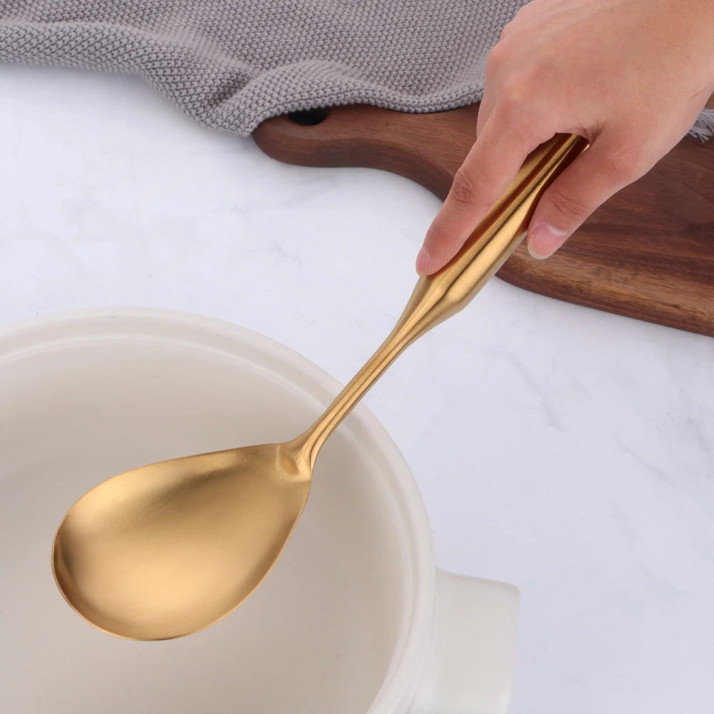 Goldene Küchenwerkzeuge – Edelstahl – Zuhause & Restaurant