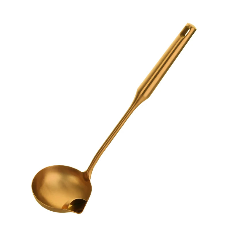 Goldene Küchenwerkzeuge – Edelstahl – Zuhause & Restaurant