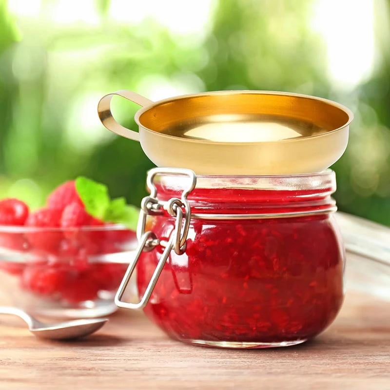 Goldener Edelstahltrichter – Weitmund, Mason Jars