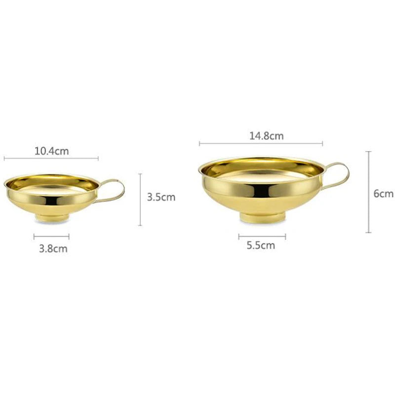 Goldener Edelstahltrichter – Weitmund, Mason Jars