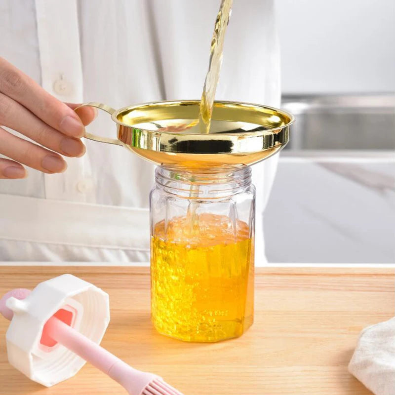 Goldener Edelstahltrichter – Weitmund, Mason Jars