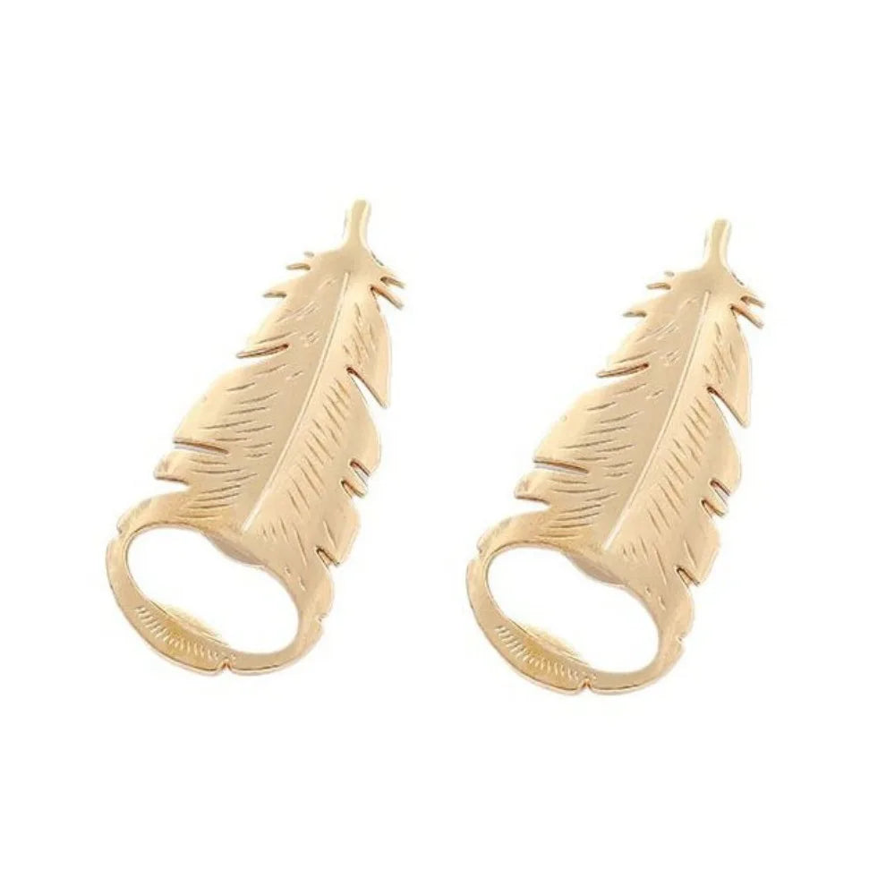 Goldener Flaschenöffner – Federdesign 10x4.2cm